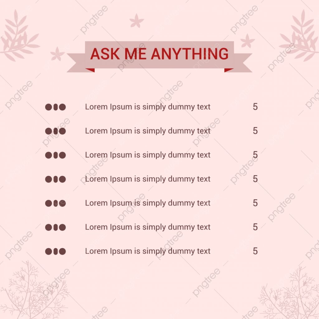 Ask Me Anything questions